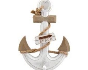 Wooden anchor shaped plaque, Mothers day, new home, birthday, sorry, get well, Christmas gift