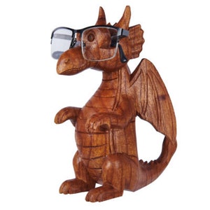 Natural wood dragon glasses holder,Birthday, Mothers day, Anniversary, Best friend, Sorry, New hone Present