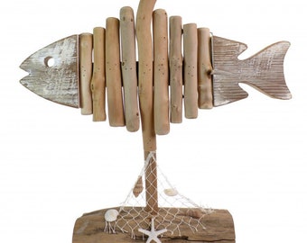 Driftwood fish on Stand  40x8x42cm, Valentines, Birthday, Love you, Get well, New home, Mothers day gift.