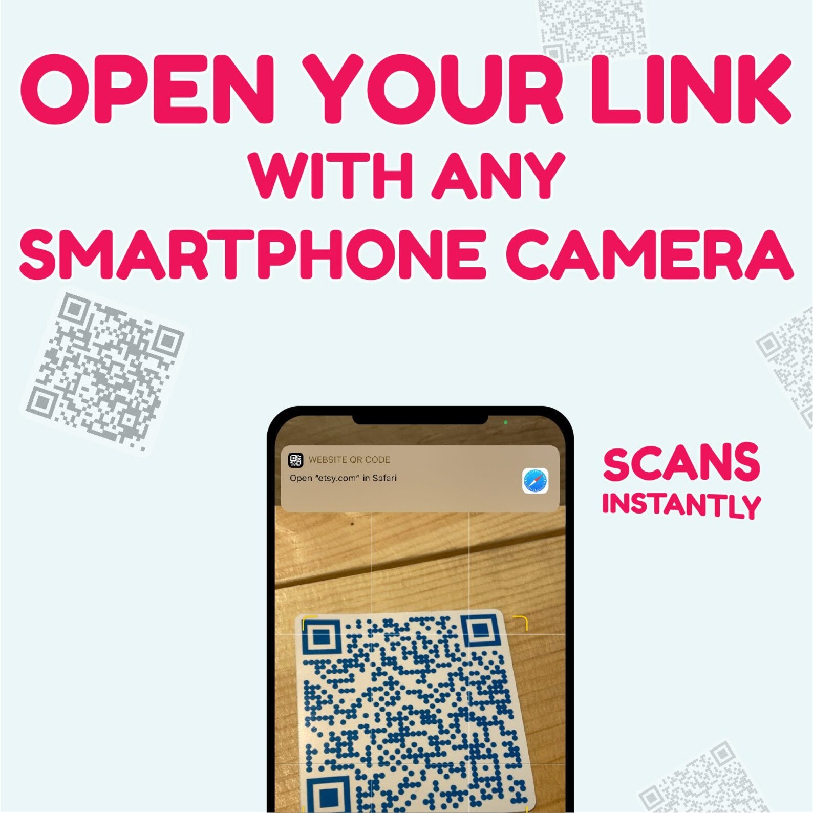 Custom QR Code Stickers Waterproof Scannable QR Stickers Etsy