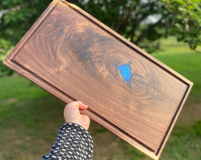 Walnut & Epoxy Cutting Boards