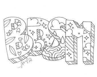 Bdsm Coloring Page Etsy