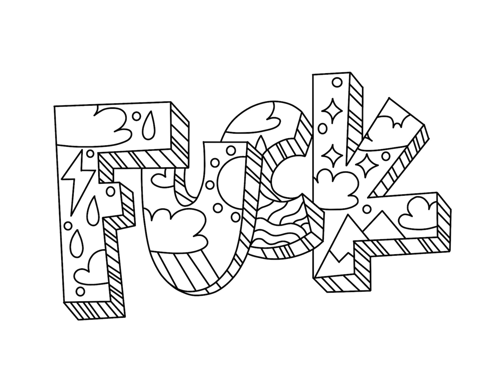 Offensive Coloring Page Etsy Canada