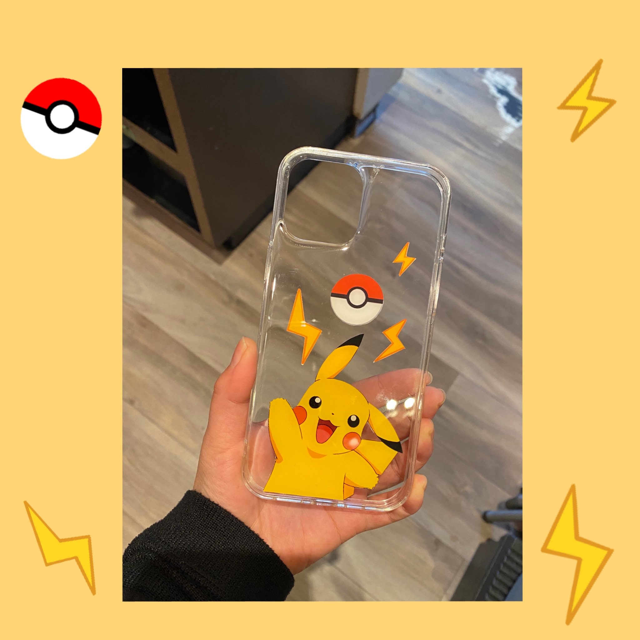 Pikachu phone case Pokémon phone caseresin phone case Etsy