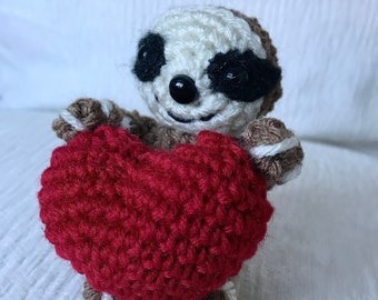 PATTERN: Sloth stuffed animal with heart