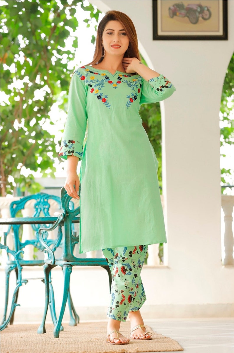 Gift For Mom Gift For Her Kurta Pant Set,Mother/'s Day Gift Indian Special Designer Rayon Kurti And Pant With Dupatta Set For Women Girls