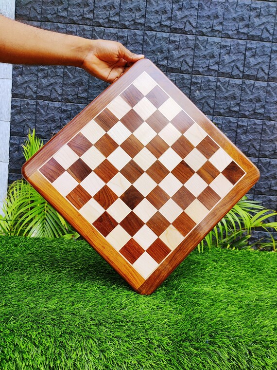 Wood Non Magnetic Premium Handcrafted 16"X16" Inche Best Professional Flat Chess 