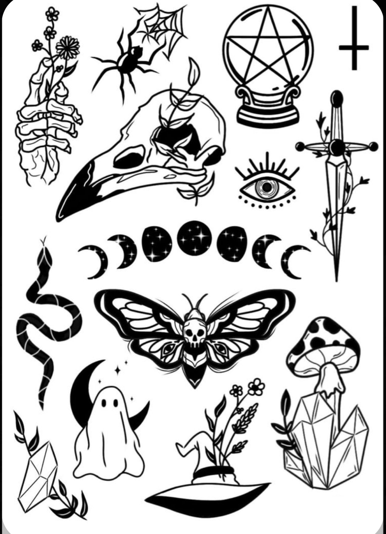 Pre-made Tattoo Stencils, Ready to Use Tattoo Stencils, Tattoo Stencils,  Stencil Paper Pre-made Tattoo Stencils 