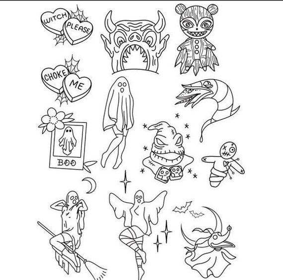 Pre-made Tattoo Stencils, Ready to Use Tattoo Stencils, Tattoo Stencils,  Stencil Paper Pre-made Tattoo Stencils 