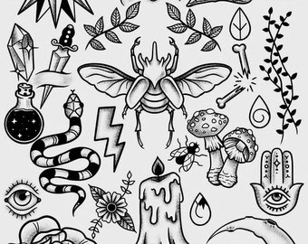 Tattoo Stencils - Etsy Tattoo Stencils - Etsy