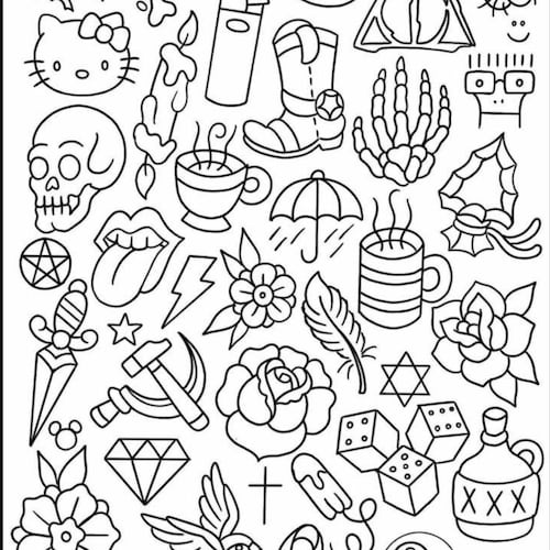 Premade Tattoo Stencils Ready to Use Tattoo Stencils Tattoo Etsy