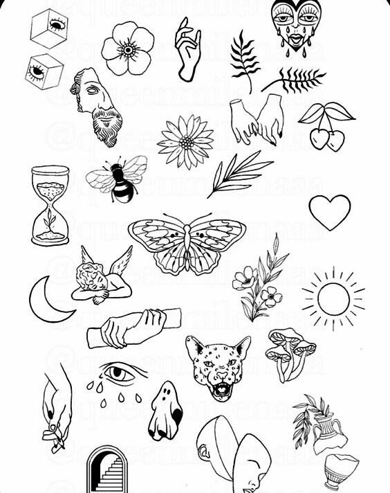 Premade Tattoo Stencils Ready to Use Tattoo Stencils Tattoo Etsy