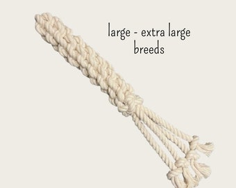 Natural cotton rope dog toy rocket / large to extra large breeds