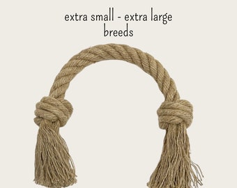 Organic Hemp rope natural dog toy / small medium and large breeds