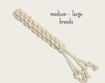 Natural cotton rope dog toy rocket / medium to large breeds