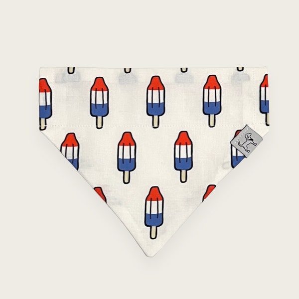 Dog Bandana MY PUP is the BOMB patriotic popsicle ice cream rocket Spring Summer