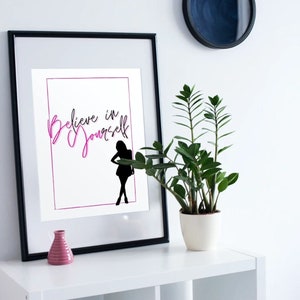Croyez en vous-même, Art mural imprimable, Citation motivationnelle, Art mural, Citations, Téléchargements numériques
