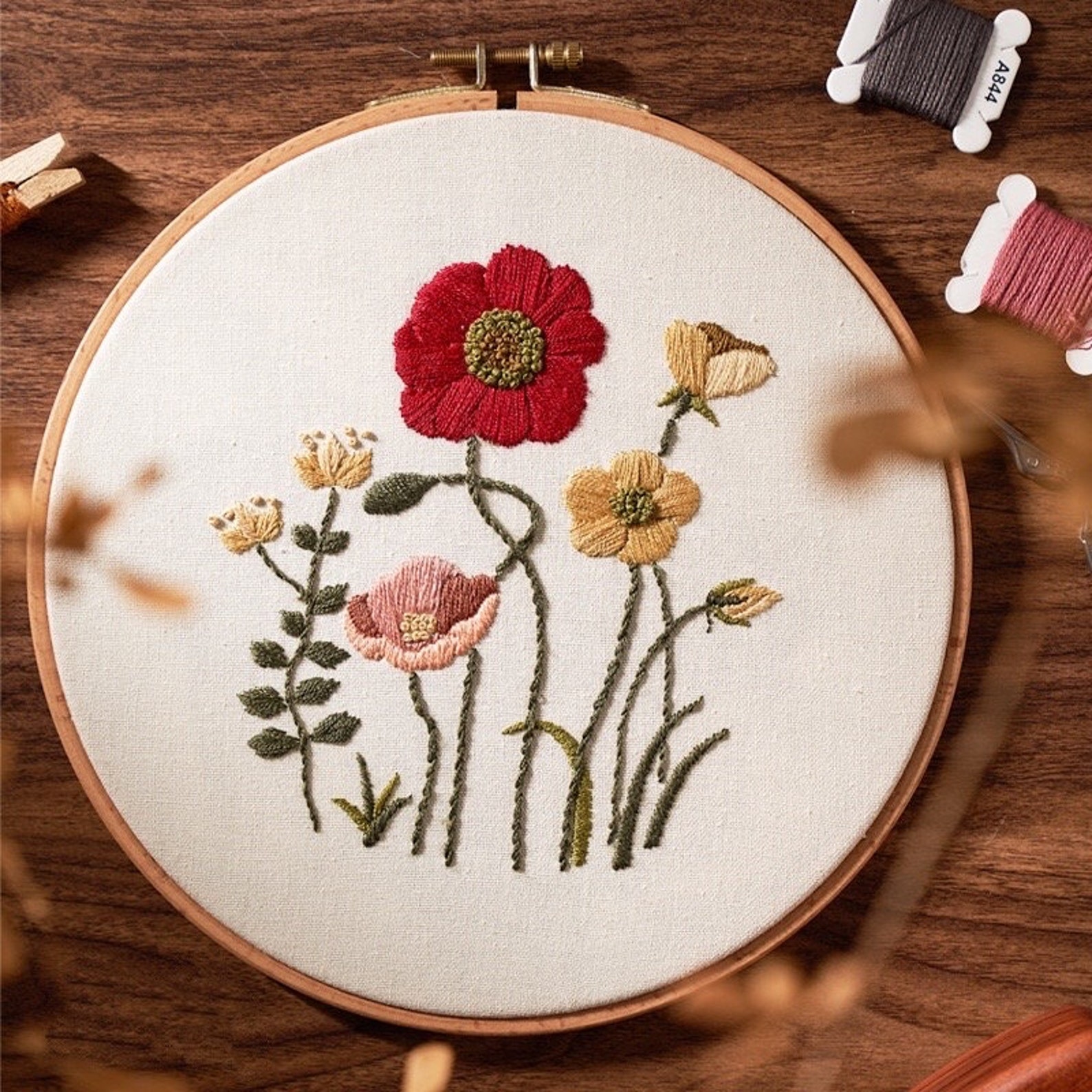 DIY hand embroidery DIY Handcrafts Hand embroidered hanging Etsy