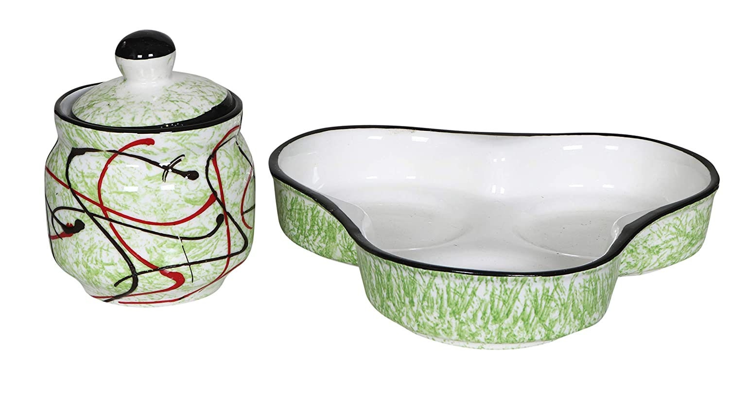 Ceramic Food Storage Container with Lid And Tray Set of 3 Etsy