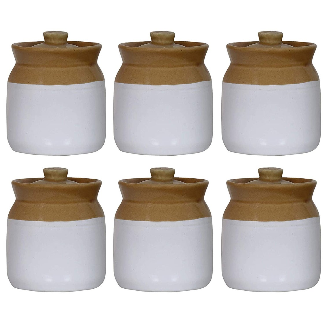 Set of 6 Ceramic Storage Jar for Pickle Hand made Set of 6 Etsy