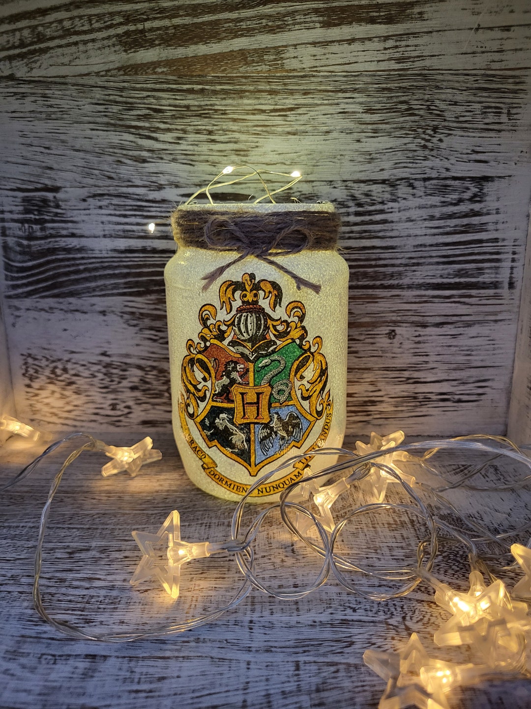 Decoupage Harry Potter Lantern Light Jar Gifts Etsy UK