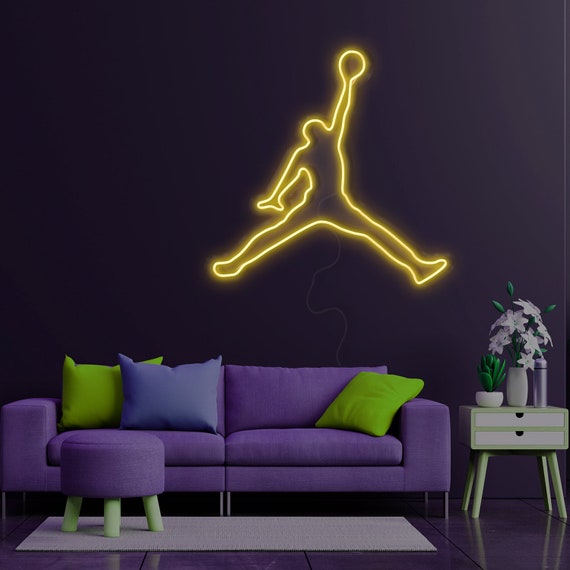 Air Jordan Neon Light Michael Jordan Decoration Led Neon | Etsy UK