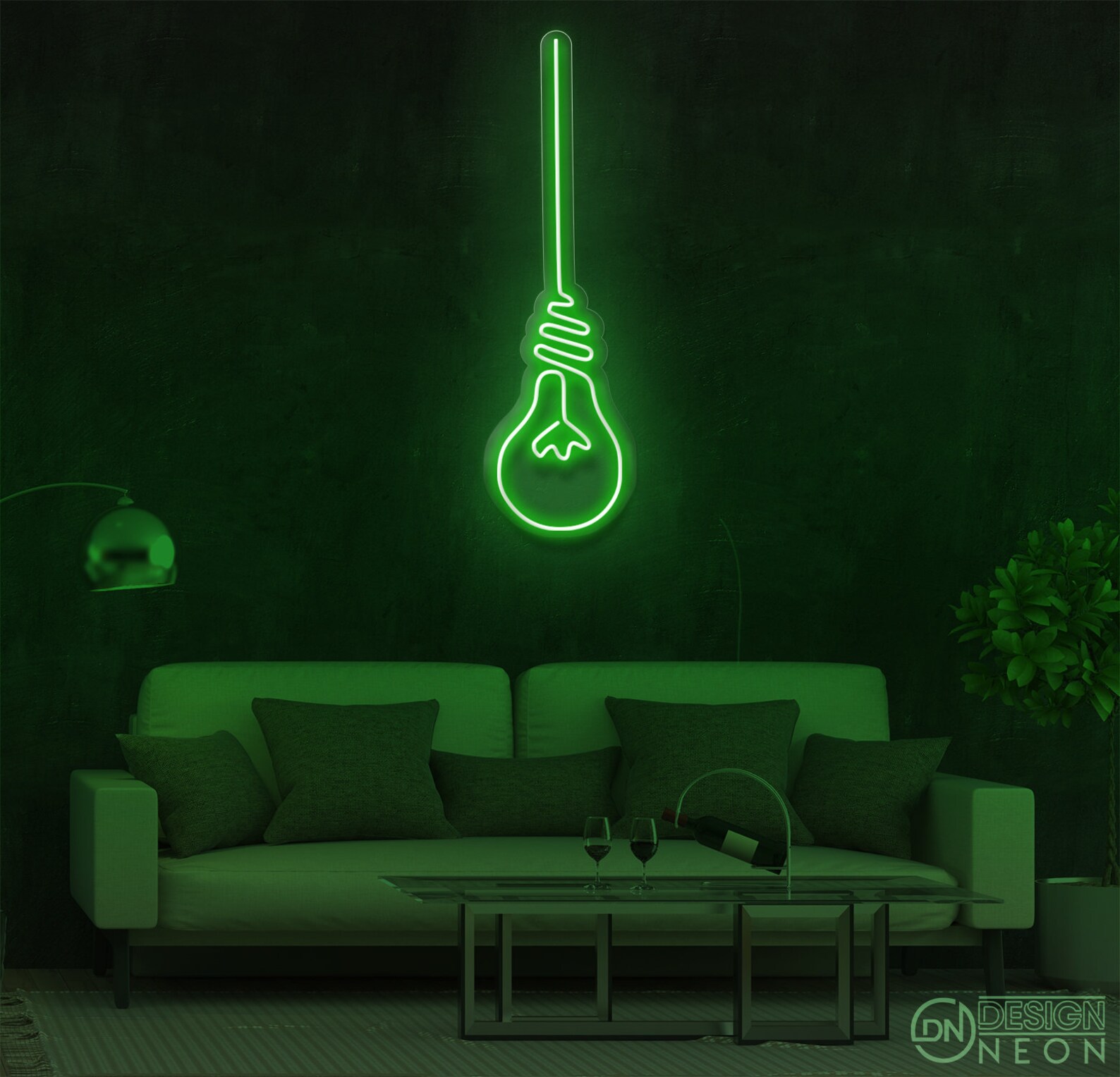 Light Bulb Neon Sign Office Wall Art Neon Sign Neon Light Etsy