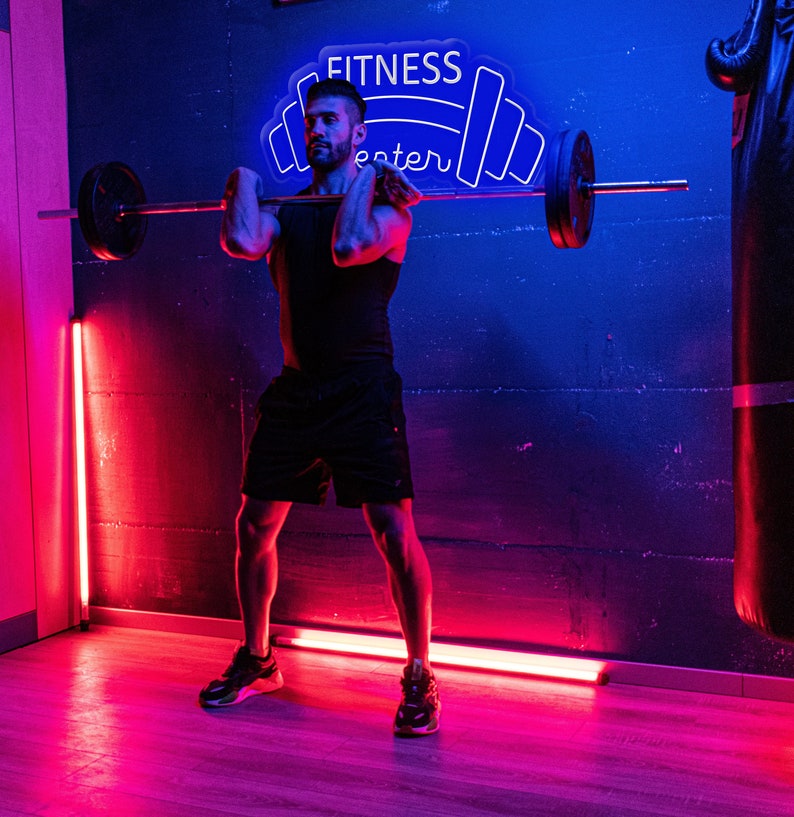 Neon Sign for Gym Custom Gym Sign Workout Neon Light Sign Etsy