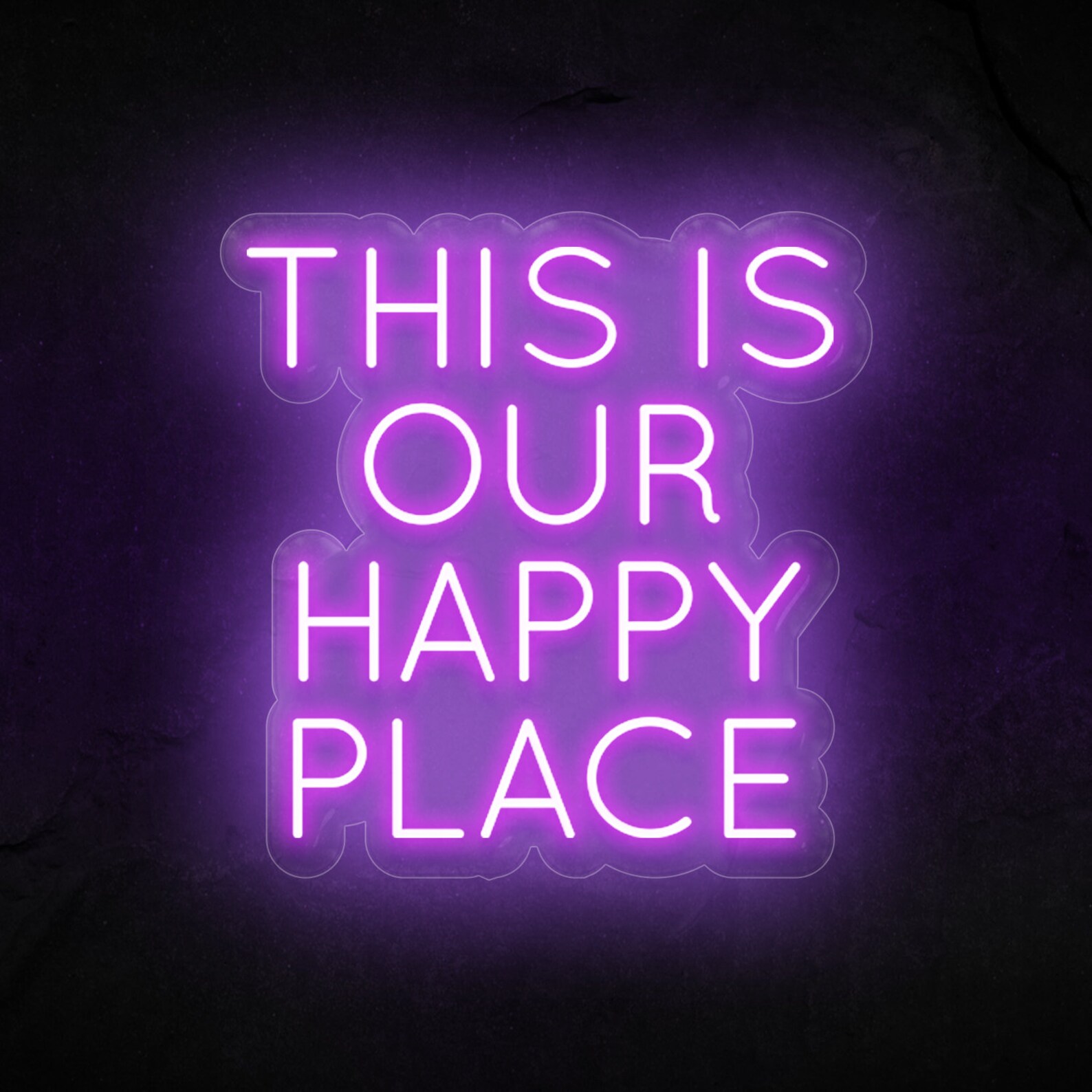 This is Our Happy Place Neon Sign Neon light home décor Etsy