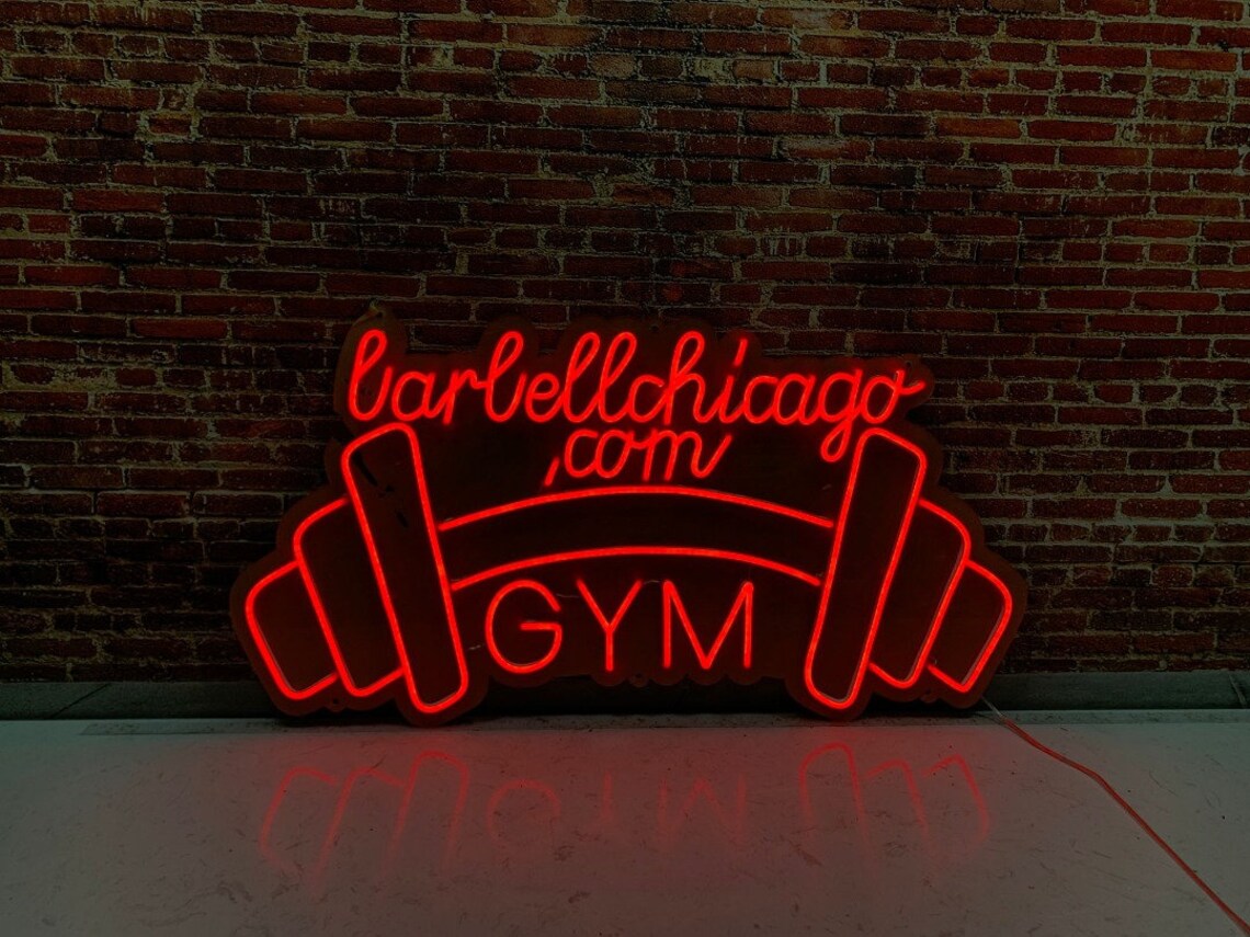 Neon Sign for Gym Custom Gym Sign Workout Neon Light Sign Etsy