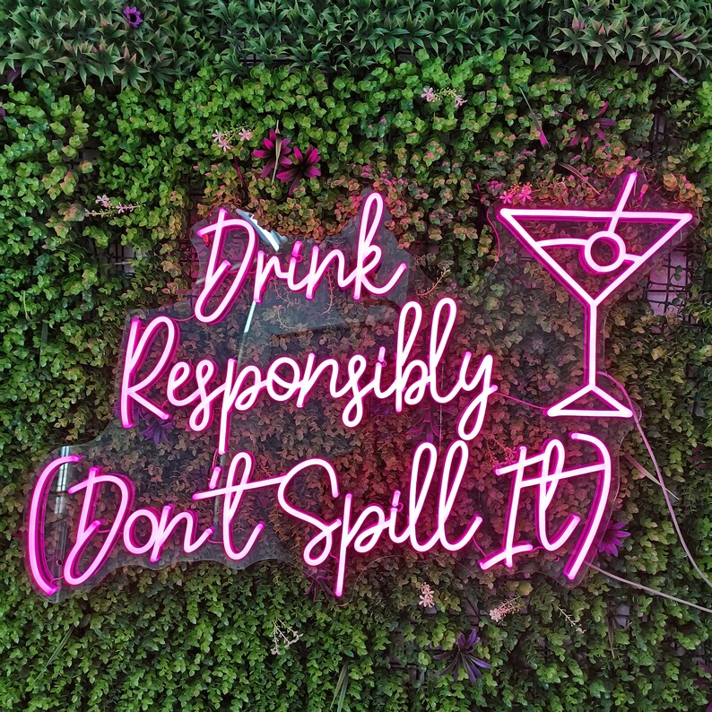 Custom Neon Bar Sign Bar Wall Decor Bar Decor Light up Etsy UK