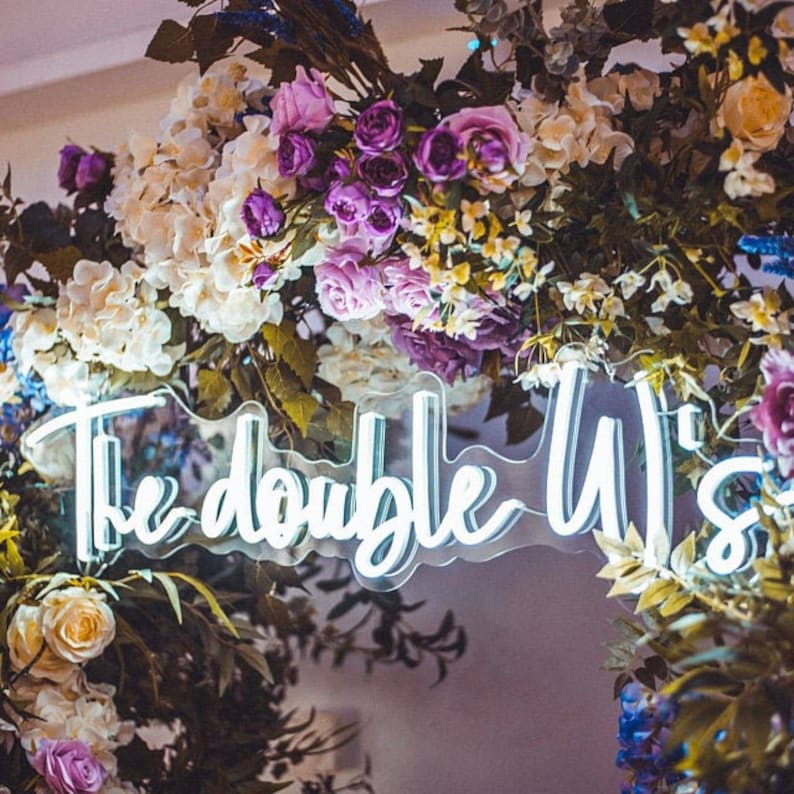 Wedding Neon Sign Custom Neon Wedding Sign Neon Name Sign Etsy