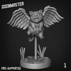 Tressym - Goonmaster | Miniature | Wargaming | Roleplaying Games | 32mm | Flying Cat | Ch onk