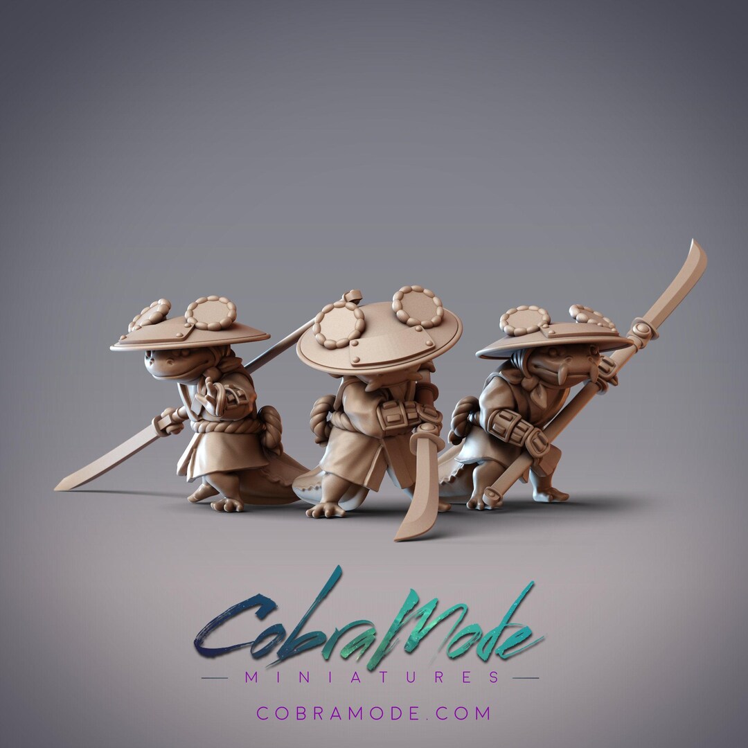 * vintage miniature ❀ かわいい 煖炉 ミニチュア Hanzaki Heishi. Axolotl Warriors - Cobramode | 28mm and 32mm
