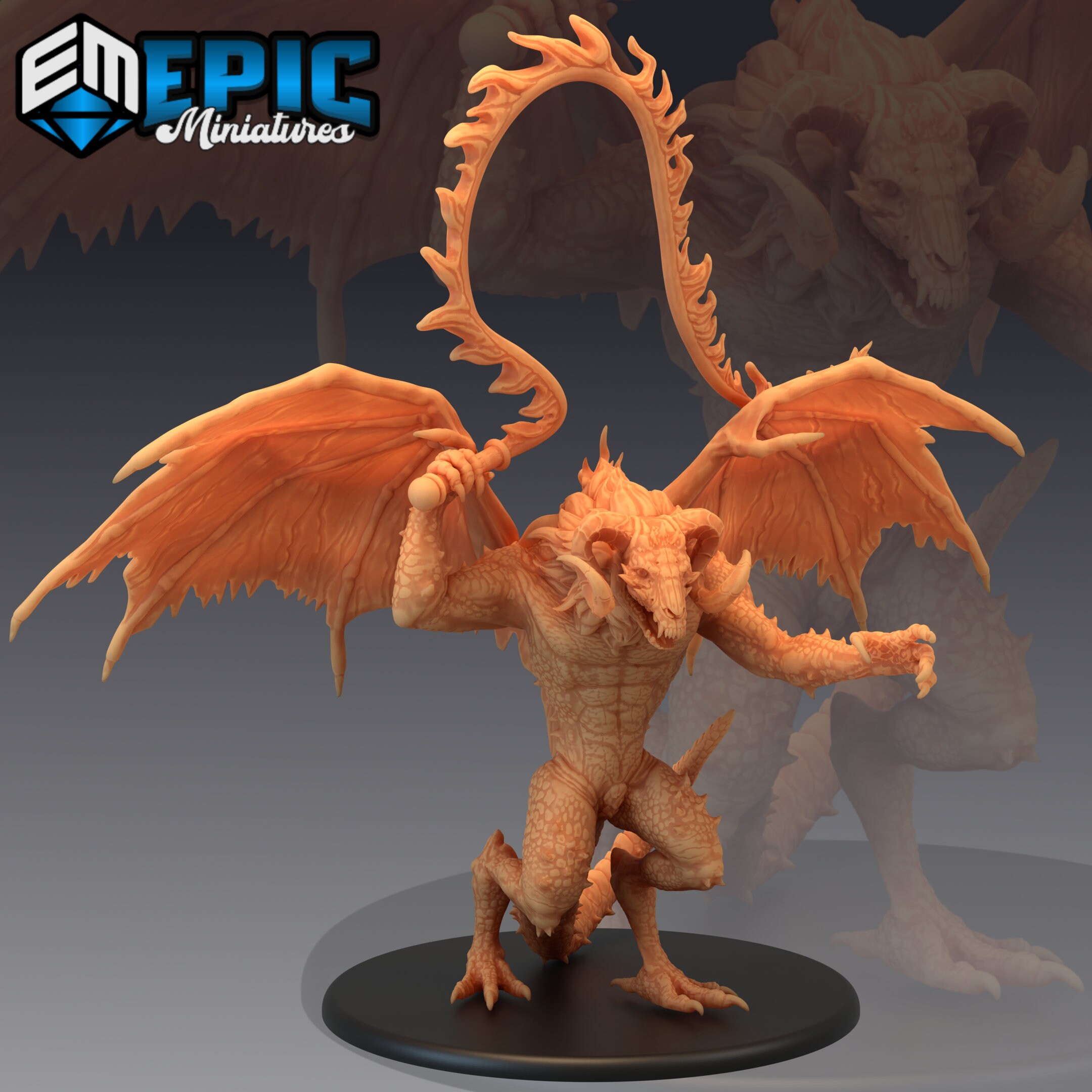 Fire Devil Epic Miniatures Balor Balrog D&D | Etsy