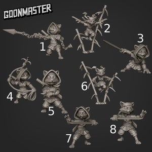 Ninja Cats - Goonmaster | Miniature | Wargaming | Roleplaying Games | 32mm | Assassin | Rogue | Scout