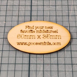 Miniature Bases - 60x35mm Oval, 3mm thick Plywood