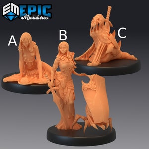 Slime Heroine - Epic Miniatures | D&D | 32mm | Cruel Marshes | Changeling | Gelatinous | Slimefolk | Fighter