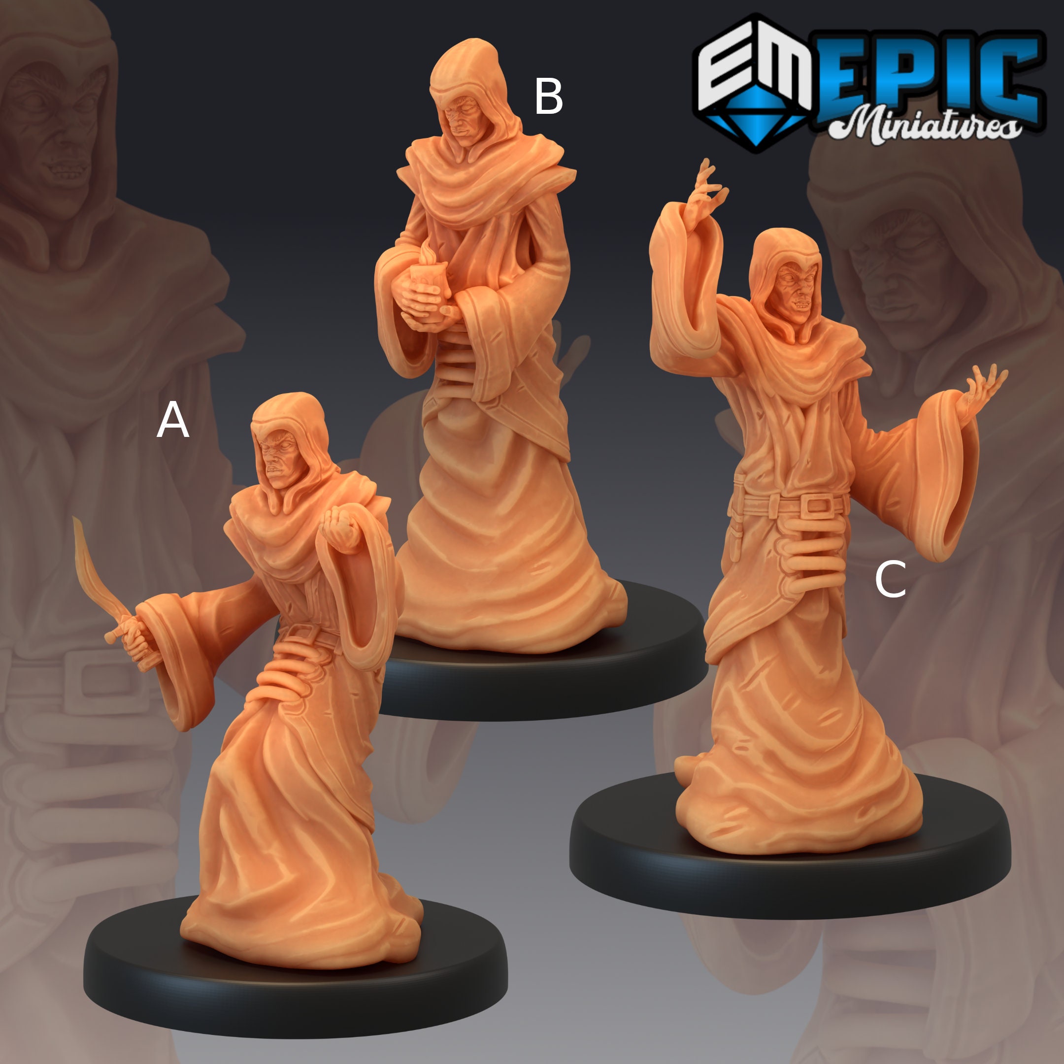 Yellow Cultist Epic Miniatures Cthulu Cultist Priest - Etsy UK