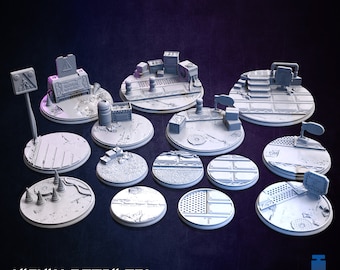 Cyberpunk City Bases - Print Minis | 28mm and 32mm | Wargaming | DnD | Tabletop Roleplaying