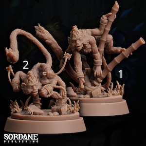 Ako Monkey, Spider Monkey Monk - Sordane Publishing | 28mm and 32mm | Wargaming | DnD | Tabletop Roleplaying