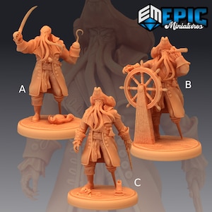 Captain Ahathid - Epic Miniatures | Pirate | Davy Jones | Octopus | Merman | 32mm