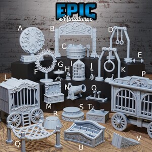 Carnival Scatter Terrain- Epic Miniatures | 28mm and 32mm | Wargaming | DnD | Tabletop Roleplaying
