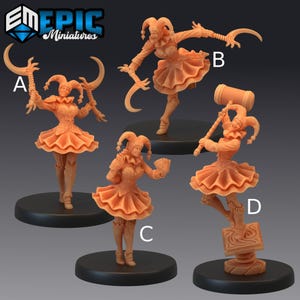 Harlequin Mad Girl - Epic Miniatures / 28 mm y 32 mm / Wargaming / DnD / Juegos de rol de mesa