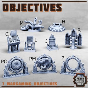 Objetivo de Wargaming: Miniaturas para imprimir / Portales, consolas y más / 28 mm y 32 mm / Wargaming / DnD / Juegos de rol de mesa