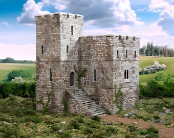Norman Stone Fort. King and Country, 15mm, 28mm, 32mm - Printable Scenery | 28mm and 32mm | Wargaming | DnD | Tabletop Roleplaying