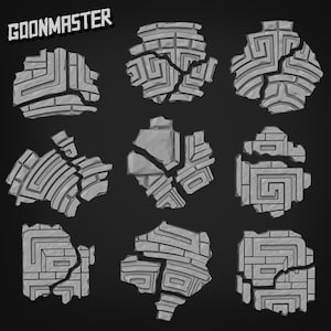 Aztec Temple Floor - Goonmaster Basing Bits | 28mm and 32mm | Wargaming | DnD | Tabletop Roleplaying