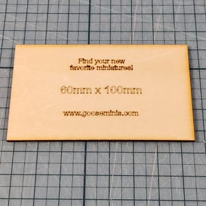 Bases para miniaturas - Rectángulo de 60 x 100 mm, contrachapado de 3 mm de grosor / 28 mm y 32 mm / Wargaming / DnD / Juego de rol de mesa
