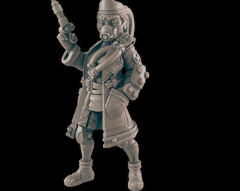 Nurse Feel Good. Cyberpunk Doctor - Ec3d | 28mm and 32mm | Wargaming | DnD | Tabletop Roleplaying
