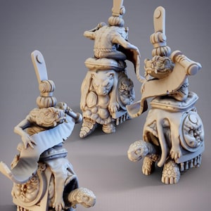 Hikiga Turtle Sage Kamenosuke, Giant Toad - CobraMode | 28mm and 32mm | Wargaming | DnD | Tabletop Roleplaying